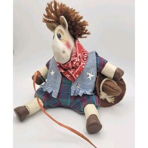 Russ Country Folks Buckshot Horse 7" by Kathleen Kelly Rustic Western Figurine
